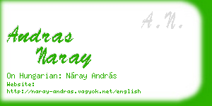 andras naray business card